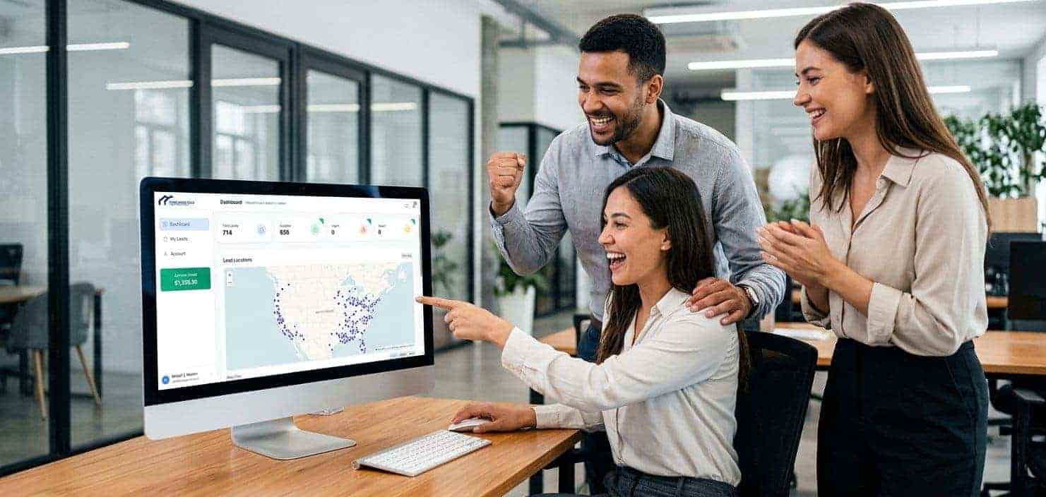 Foreclosure Gold platform with young real estate professionals